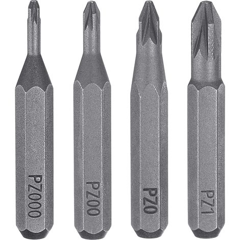 4pcs PZ000-PZ1 Embout de Tournevis 5/32" Tige Hexagonale 28mm (1/5)