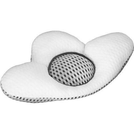Konbanwa-Pillow Cojín de apoyo lumbar Deluxe gris y blanco