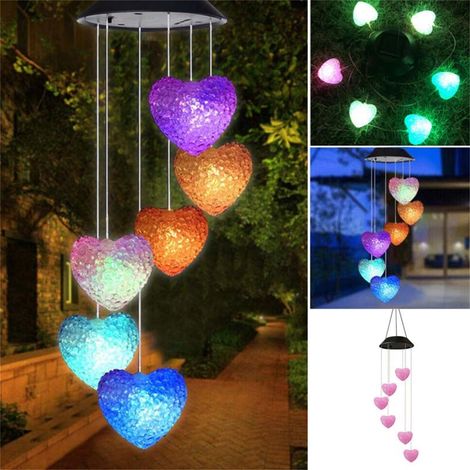 Guirlande Lumineuse Éolienne Solaire - Ampoule LED Changeante Couleur - Décoration Extérieure Jardin Terrasse Patio - 1 Pièce