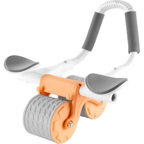 Roue abdominale avec support pour les coudes, roue abdominale à rebond automatique, appareil de musculation abdominale avec tapis pour les genoux, pour hommes et femmes, entraînement des muscles abdom (1/5)