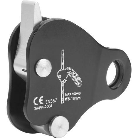 CANMAL Outdoor-Kletterseil-Greifer, Abseilgerät mit Selbstbremse, Schwarz (1/5)