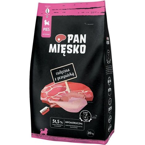 Comida seca para perros PAN M臉SKO Ternera con codorniz L 20 kg