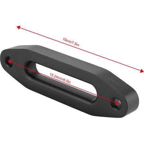 Treuil à câble synthétique : guide-câble aluminium noir 6 pouces pour ATV, anneau de passage (1/3)