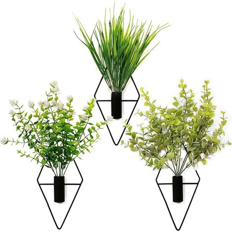 Vases Muraux avec des Plantes Artificielles, Vases Suspendus pour la Décoration D'intérieur Bohème, pour la Décoration de Plantes Artificielles dans la Célébration, Cuisine, Bureau, Chambre (1/5)
