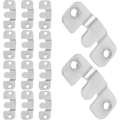 50 Pièces Connecteurs Métalliques pour Canapé Modulaire Fixations Interverrouillables Acier Inoxydable pour Meubles Sectionnels Clips de Raccordement Rapides et Durables pour (1/5)