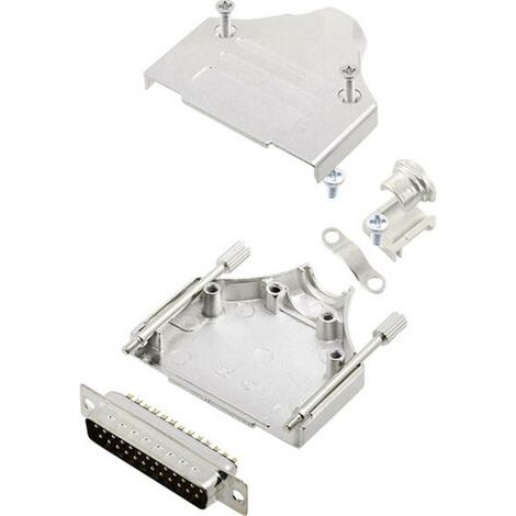Kit embase SUB-D mâle Nombre de pôles: 25 encitech MHDM-25-DBP-K 6355-0005-03 180 ° fût à souder 1 s (1/2)