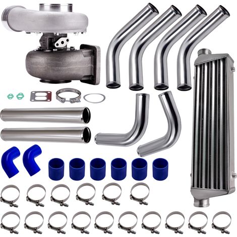 T4 Universal Turbocharger AR.66/.105 + Intercooler Piping Kit for 4.0L-6.0L NEU (1/5)