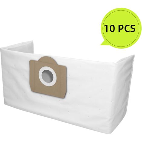 10 sacs en polaire pour aspirateur, compatibles avec les modèles Kärcher 6.959-130.0 - WD3 Premium, MV3, A2604, A2204, A2254, et aspirateurs multi-usages (type KA39). (1/4)