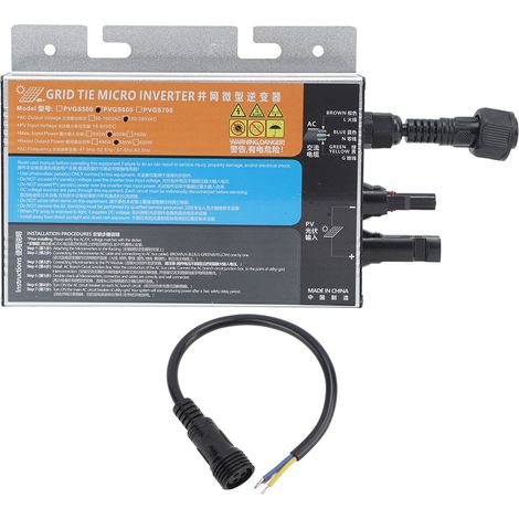 Onduleur Solaire Micro 600W, Onde Sinusoïdale, Protection Anti-Îlot, Haute Tension, AC 220V (1/5)