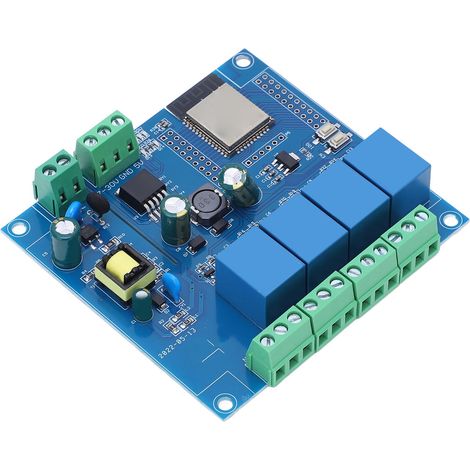 Carte de développement ESP32 WiFi Bluetooth Module relais 4 voies programmable et réinitialisable sans fil (1/5)