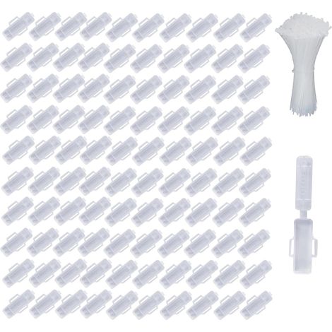 Kit d'Etiquette Cable et Organisation pour Câbles, 100 Marqueurs de Câble avec Fenêtre Transparente, Lot de Repérage Réutilisable pour Câbles Ethernet et Électriques (Data Center, Bureau) (1/5)