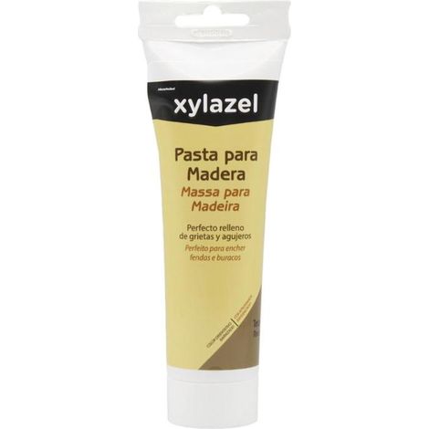 XYLAZEL pasta para madera teca 125 g , Pasta para madera teca Xylazel Para pequeñas reparaciones de relleno de grietas y agujeros en la madera Una vez seca se puede lijar, (1/2)
