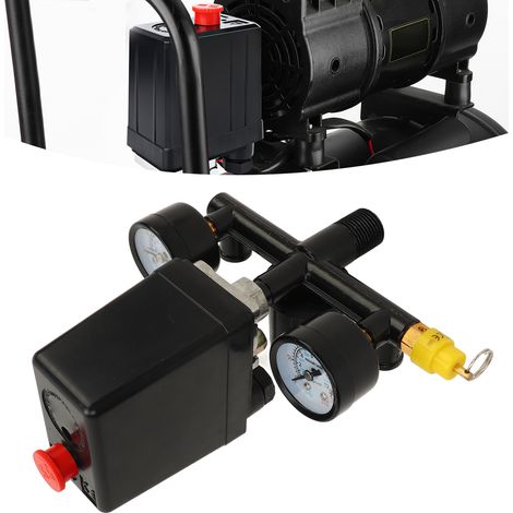 3-in-1-Luftkompressor-Set mit europäischem Schnellanschluss: CE-Ventil + FBANG + komplett schwarze Halterung (1/5)