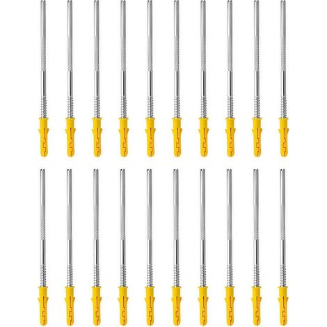 Set mit 20 unsichtbaren Wandregalhalterungen, unsichtbaren Wandregalträgern, Regalhalterungen und -stiften, ideal für eine stabile und vertikale Regalmontage.