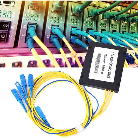 Répartiteur fibre optique PLC monomode à faible perte d'insertion, interface SC/UPC 1x4 pour câblage domestique (1/5)