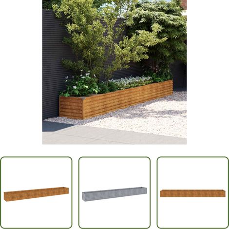 Jardinière en acier Corten -  Jardinière surélevée 386 x 50 x 36 cm Acier Corten (1/5)