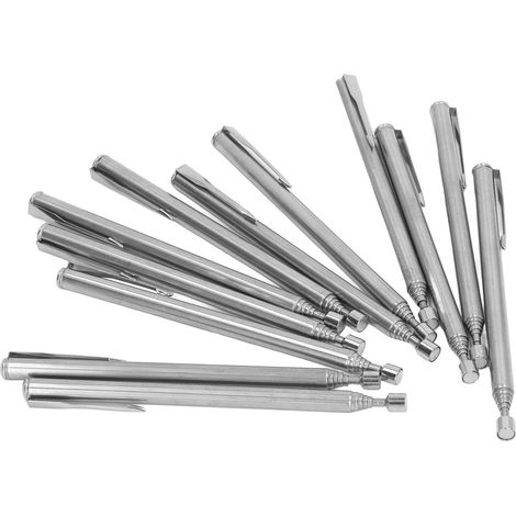 Set aus 12 magnetischen Stahlstäben (je 2 Pfund) mit Taschenclip, Teleskop-Bergungsstange und magnetischem Bergungswerkzeug (1/5)