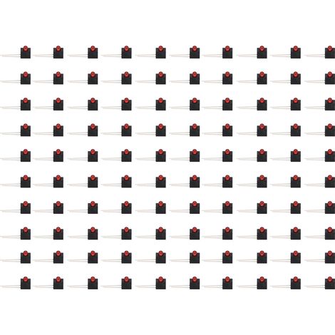100 Pièces Support LED 3mm Abat-jour à 90° avec Composants de Contrôle Industriel Lumière Rouge (1/5)