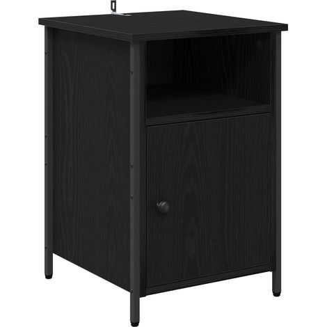Maison Exclusive - Armadio da Notte Rovere Nero 40 x 42 x 60 cm Legno multistrato
