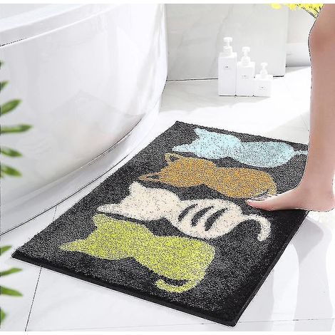 Tapis absorbant pour salle de bain, tapis d'entrée en caoutchouc antidérapant pour la maison, paillasson d'entrée (1/3)
