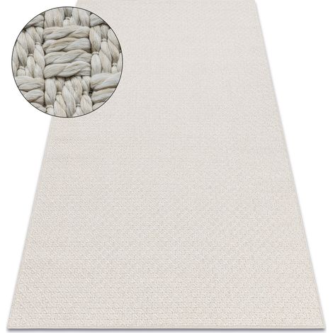 Carpet ORIGI 3661 cream - flat-woven SISAL string beige 58x100 cm
