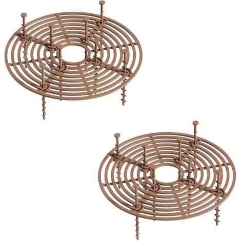 Pflanzkübelgitter – Schützende Pflanzenabdeckung – mit tiefen Befestigungsstiften – Verhindert das Graben durch Hunde und Katzen – Durchmesser 19 cm – 2er-Pack (1/5)