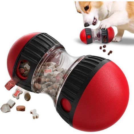 Ecleanfy - Jouet rouge pour chien, distributeur de croquettes interactif pour chien, jouet distributeur de nourriture pour chiot (1/5)