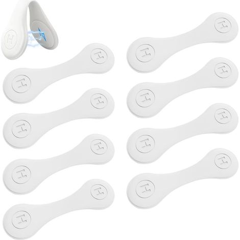 Clips Magnétiques en Silicone pour Rideau de Douche, Lot de 8 Blancs, Dispositif Anti Éclaboussures Puissant pour Baignoire et Douche, Installation Facile, Polyvalent comme Marque Page (1/5)