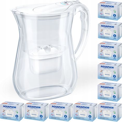Caraffa filtrante per acqua Aquaphor Lago, bianca, 3,8 l, con 10 cartucce Maxfor+. (1/5)