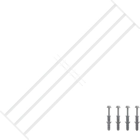vidaXL Security Grille for Windows with 3 Crossbars 93-174 cm