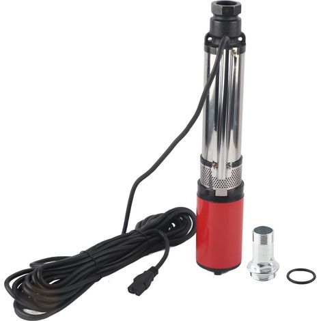 Pompe DeepWell DC à grand débit, batterie à haute levée, moteur solaire en laiton, turbine flottante S455 DC48V (1/5)