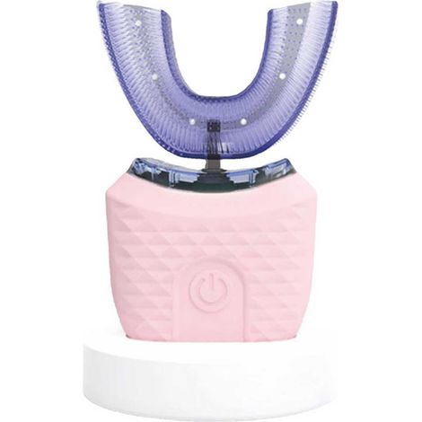 Brosse à dents électrique sonique entièrement automatique avec socle de chargement - Rose-AquaForge (1/2)
