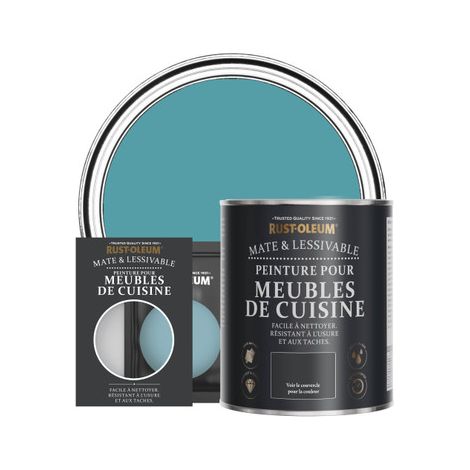 Peinture pour Meubles de Cuisine, Finition Mate - Pétrole (1/2)