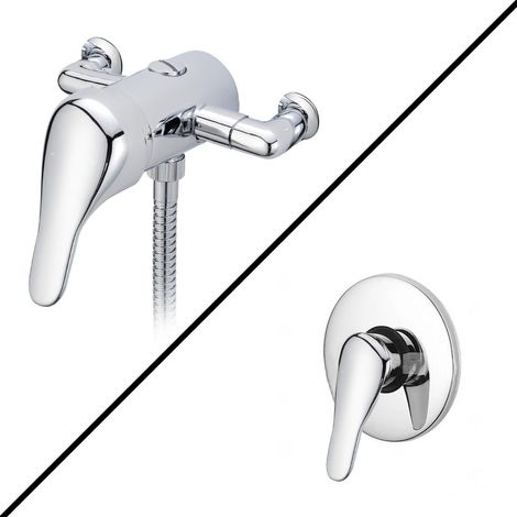Dex Single Level Manual Shower Mixer Valve Chrome (1/4)