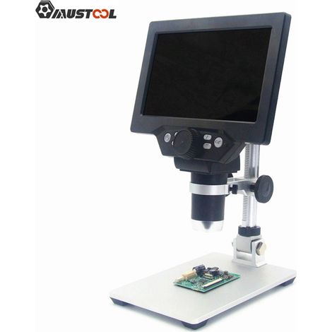 1-1200X Zoom Microscope électronique Numérique Rechargeable Portable 8 Led Vga Microscope avec 12Mp 7 ''Hd Microscope à écran Fantablau (1/5)