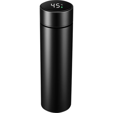 Théière noire 500 ml, gourde portable, tasse de voyage intelligente à écran tactile LCD, isotherme ou résistante au froid