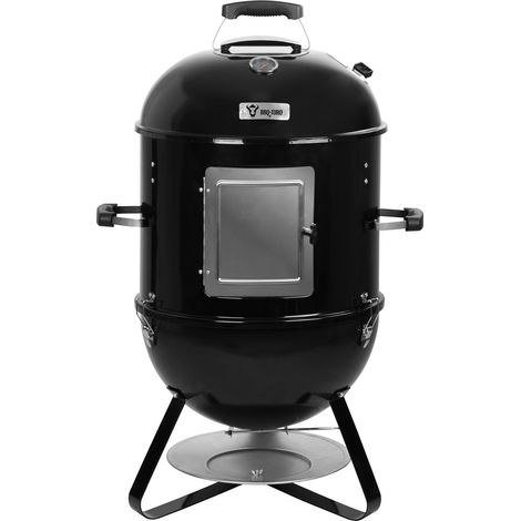BBQ-Toro 3 in 1 Räuchertonne Ø 47 cm, 3in1 Smoker, Kugelgrill und Feuerschale, mit Thermometer (1/5)