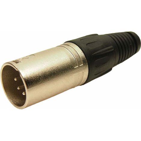 RS PRO-Connecteur XLR Mâle Droit 5 voies Montage sur câble, placage Argent ( Prix pour Sachet de 2 )