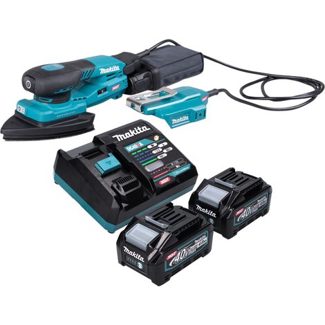 Makita BO 006 CGM201 Ponceuse delta sans fil 40 V max. 100 x 150 mm 3,0 mm course Brushless + 2x batterie 4,0 Ah + chargeur (1/5)
