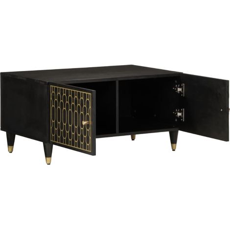Table basse Table de salon Table de café 80x50x40 cm bois de manguier massif (1/5)