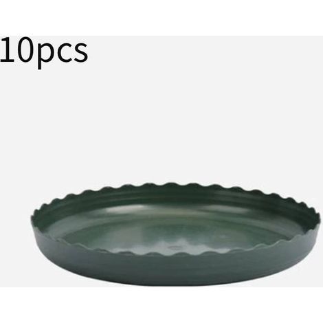Set di 10 vassoi rotondi in plastica, vassoi per vasi da fiori, vassoi per vasi da fiori da interno ed esterno, diametro esterno 18 cm (1/3)