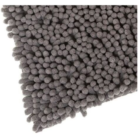 (Taupe)Tapis de Bain Doux Grande Taille (80x50 cm) - Chenille microfibre à poils longs Antiderapant - Tapis Salle de bain Toilettes (1/5)