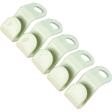 10 kaskadierende, ausziehbare Haken für Kleiderbügel, Schrankorganisator-Clips, grün