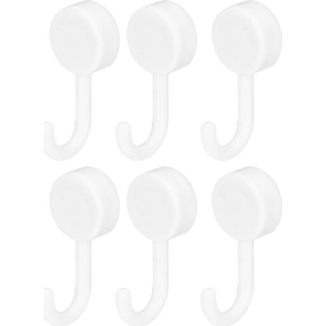 Lot de 6 crochets magnétiques E18, 0 à 5 kg, N52, ultra-résistants, pour la suspension dans un garage.