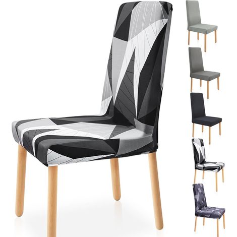 Housse de Chaise 6 Pièces,Housse Chaise Universel Extensible Amovible Lavable Moderne pour Protéger, Habiller et Rénover des Chaises de Salon Salle à Manger Hotel Restaurant Cuisine Jardin (1/5)