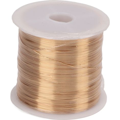 Fil de cuivre doré 0,3mm dia 100m, idéal bijoux artisanaux, tricot, façonnage
