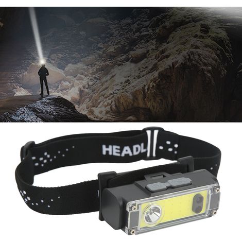 Lampe frontale à induction COB XPE, étanche, focalisation fixe, chargement rapide Type-C avec indicateur LED (1/5)