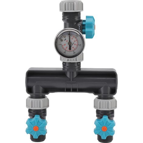 Régulateur de pression d'eau à 2 voies, vanne de répartition d'eau pour l'irrigation de jardin, terrasse et ferme (1/5)