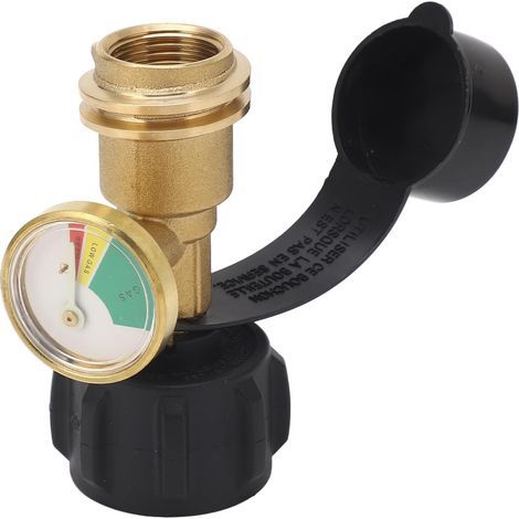 Propan Bouteille De Gaz Jauges, Détecteur de Fuite pour jauge de Niveau de gaz de réservoir de Propane Indicateur de Niveau Manomètre Adaptateur Universel pour Camping-Car, Barbecue, Four (1/5)