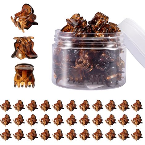 36 mini pinces cheveux adhérentes coiffures chignons franges adulte enfant (1/5)